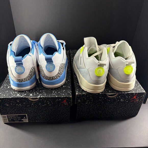 Air Jordan Spizike Low Sneaker Bundle White/University Blue & Grey/Yellow Size 1 - Picture 13 of 16